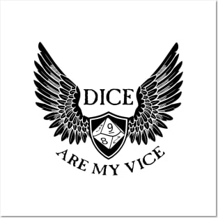 Dice Are My Vice - D10 Black Posters and Art